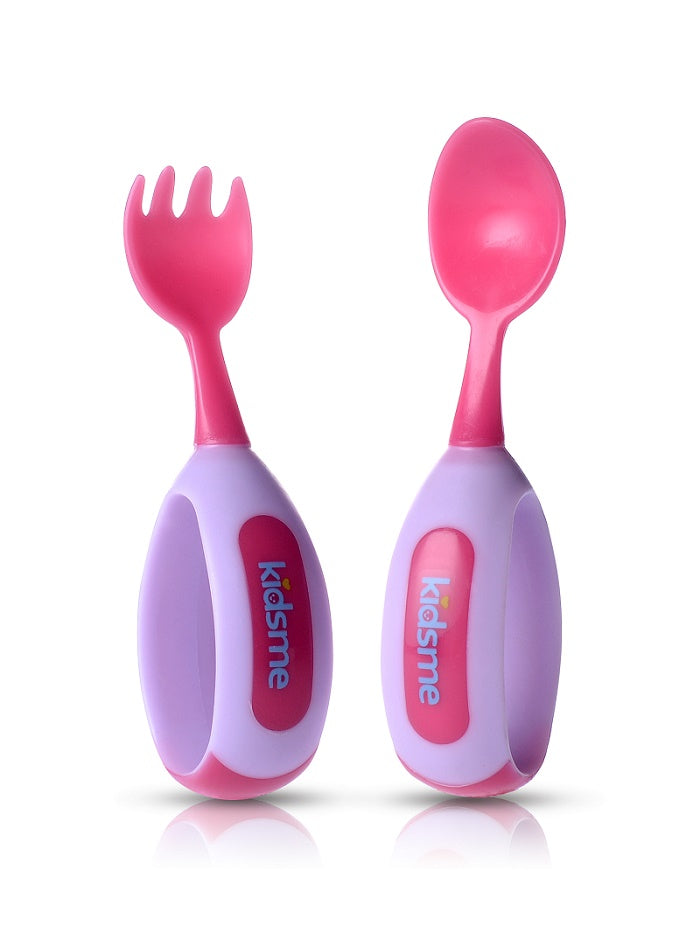 Kidsme Toddler Spoon And Fork Set Lavender