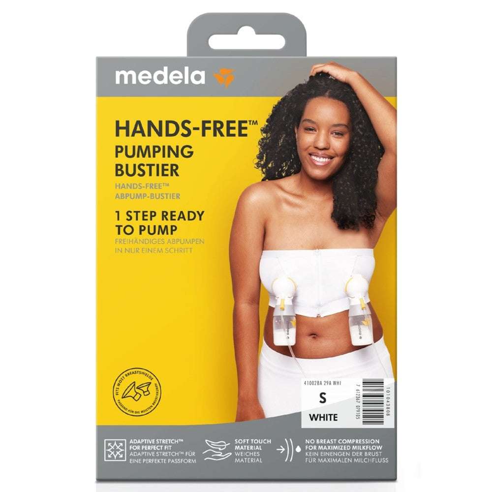 Medela Hands Free Pumping Bustier White Small