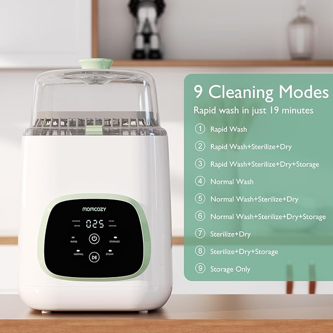 غسالة زجاجات الأطفال KleanPal Pro من Momcozy
