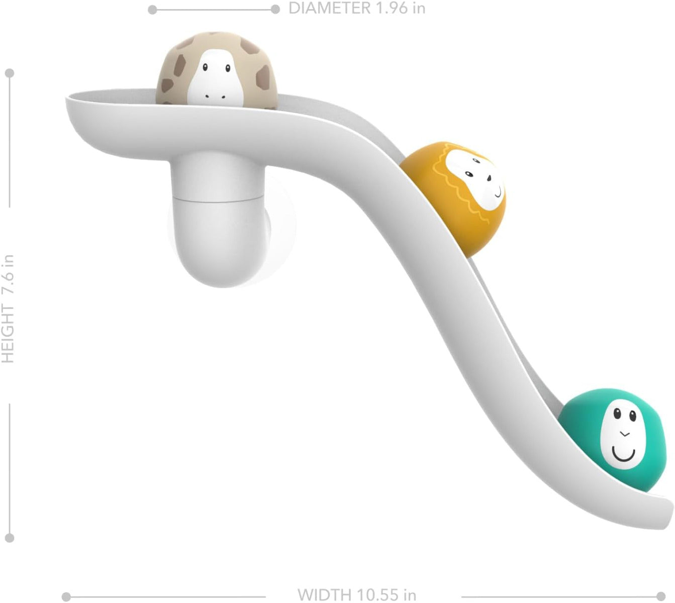 Matchstick Monkey Bathtime Slide Set White