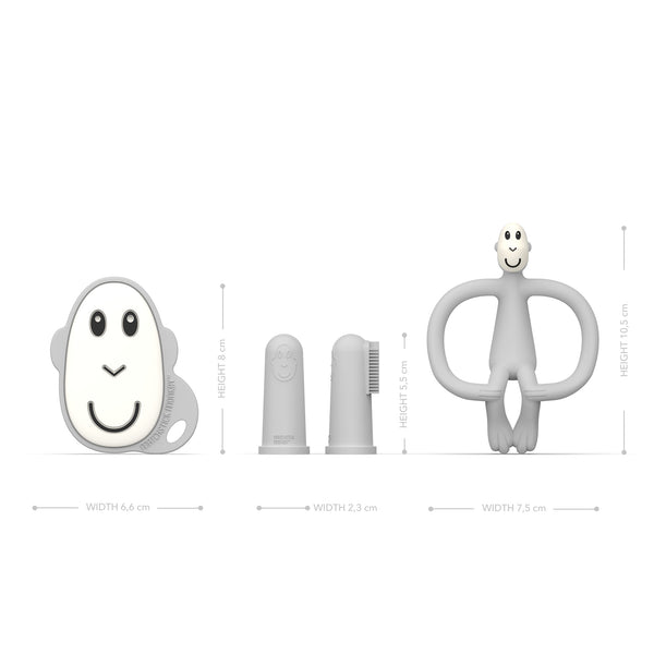 Matchstick Monkey Teething Starter Set Cool Grey