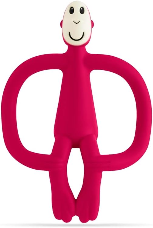 Matchstick Monkey Original Teether & Gel Applicator Silicone Rubine Red Monkey