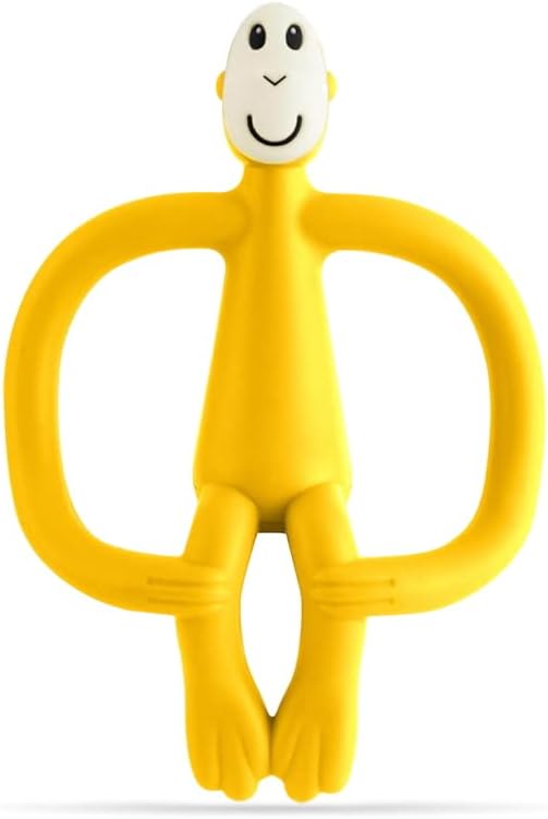 Matchstick Monkey Original Teether & Gel Applicator Silicone Rubine Yellow Monkey