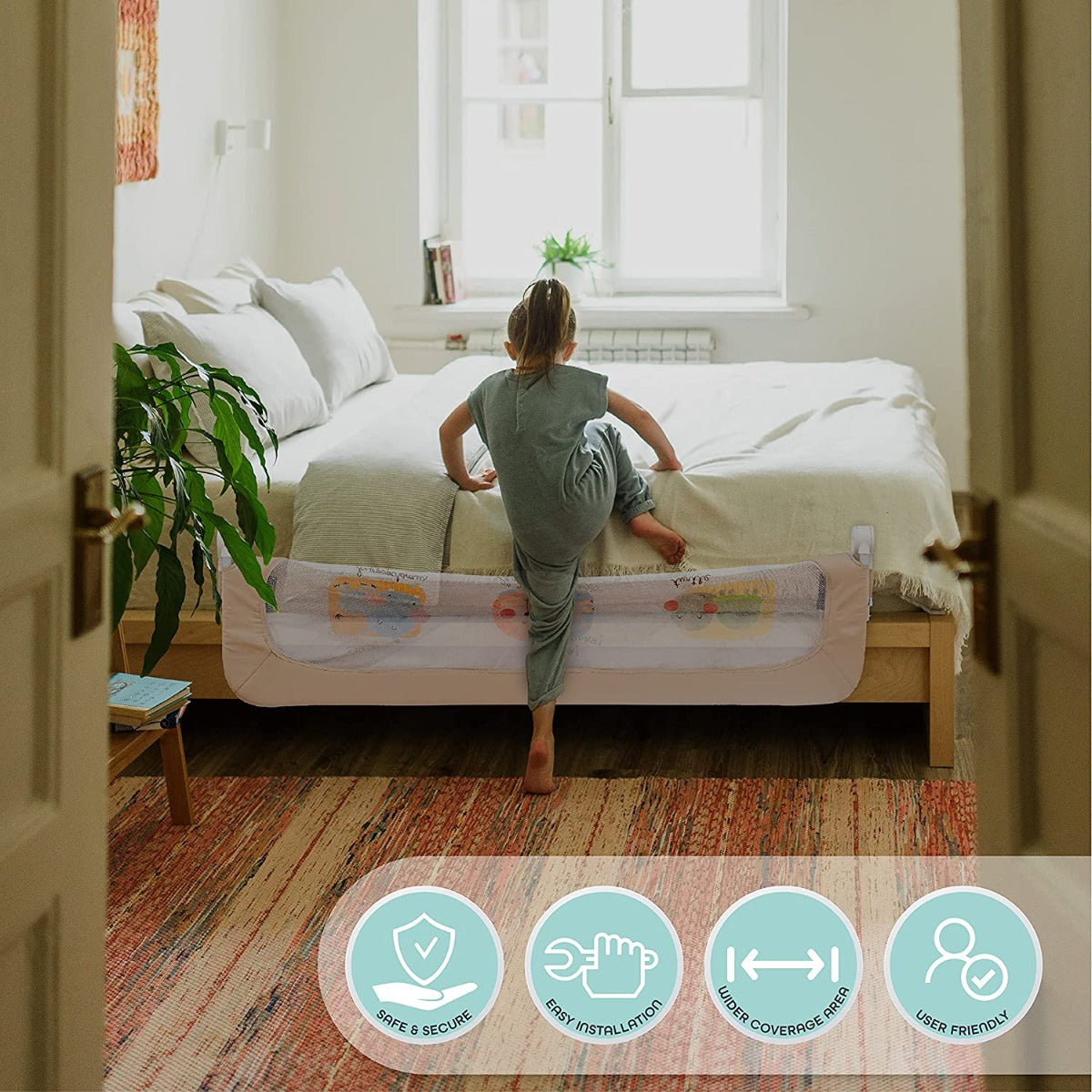 Moon Sequr Bed Rail Beige