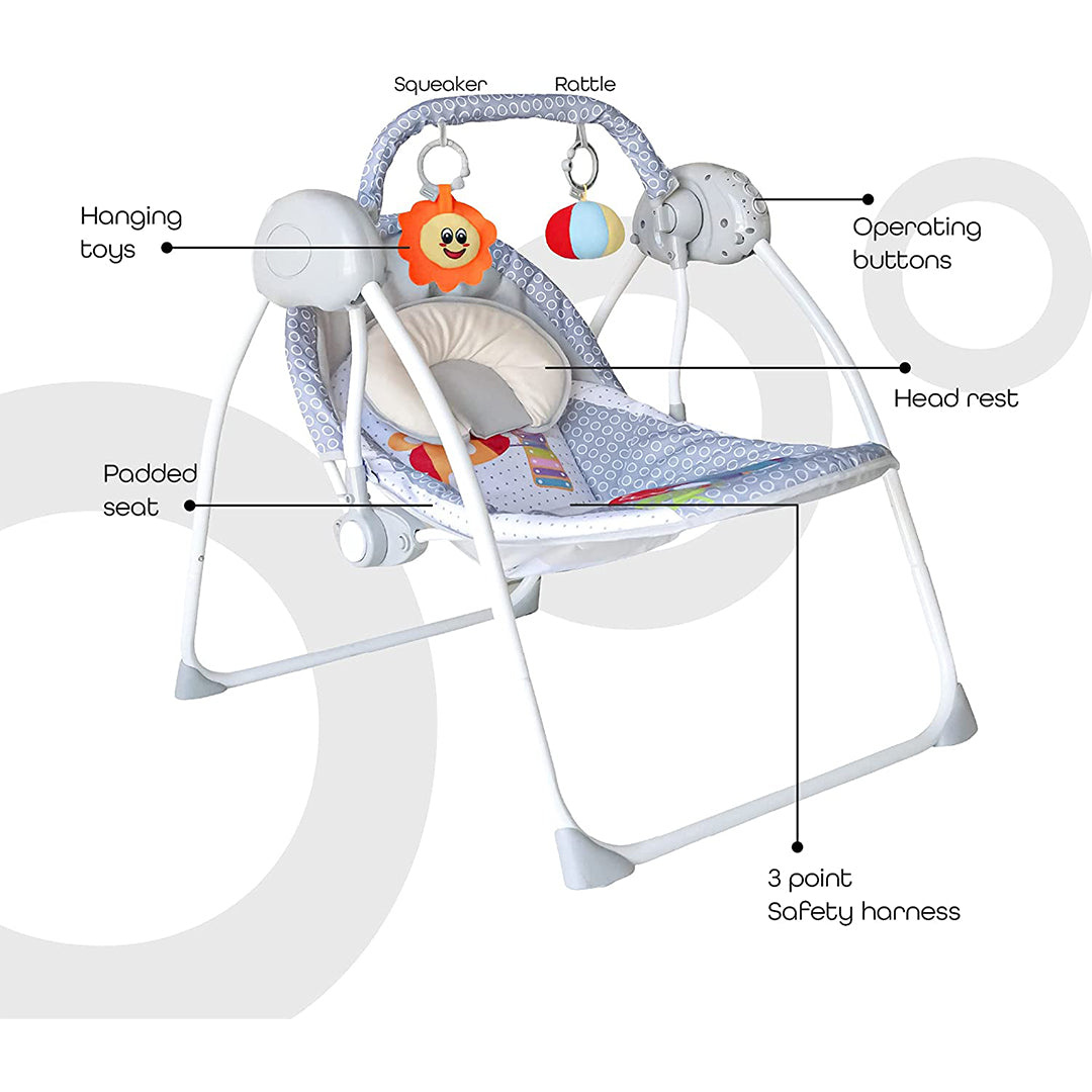 Moon Bungee Electric Swing Grey
