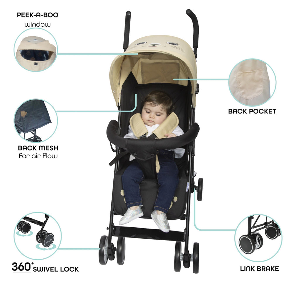 Buy Moon Safari Ultra Light Weight Character Stroller Cat | Yallatoys.com