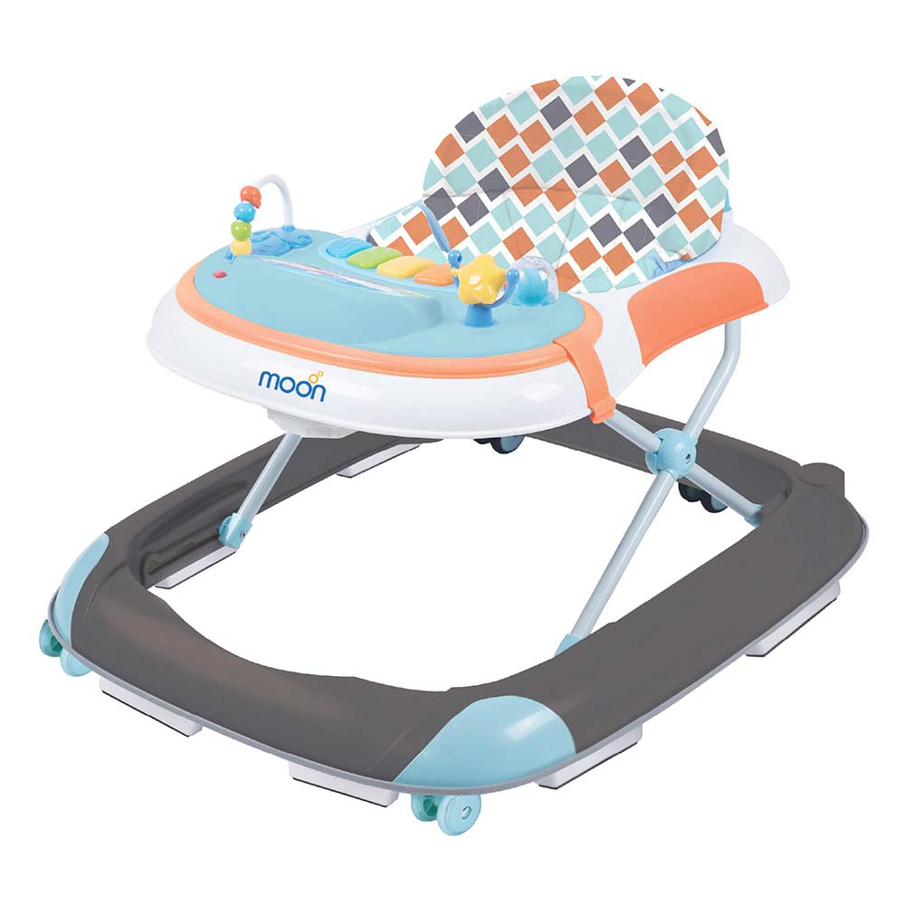 Moon Muv Walker Baby Walker with music and Sound with Anti-fall Brake Pads Grey Dino