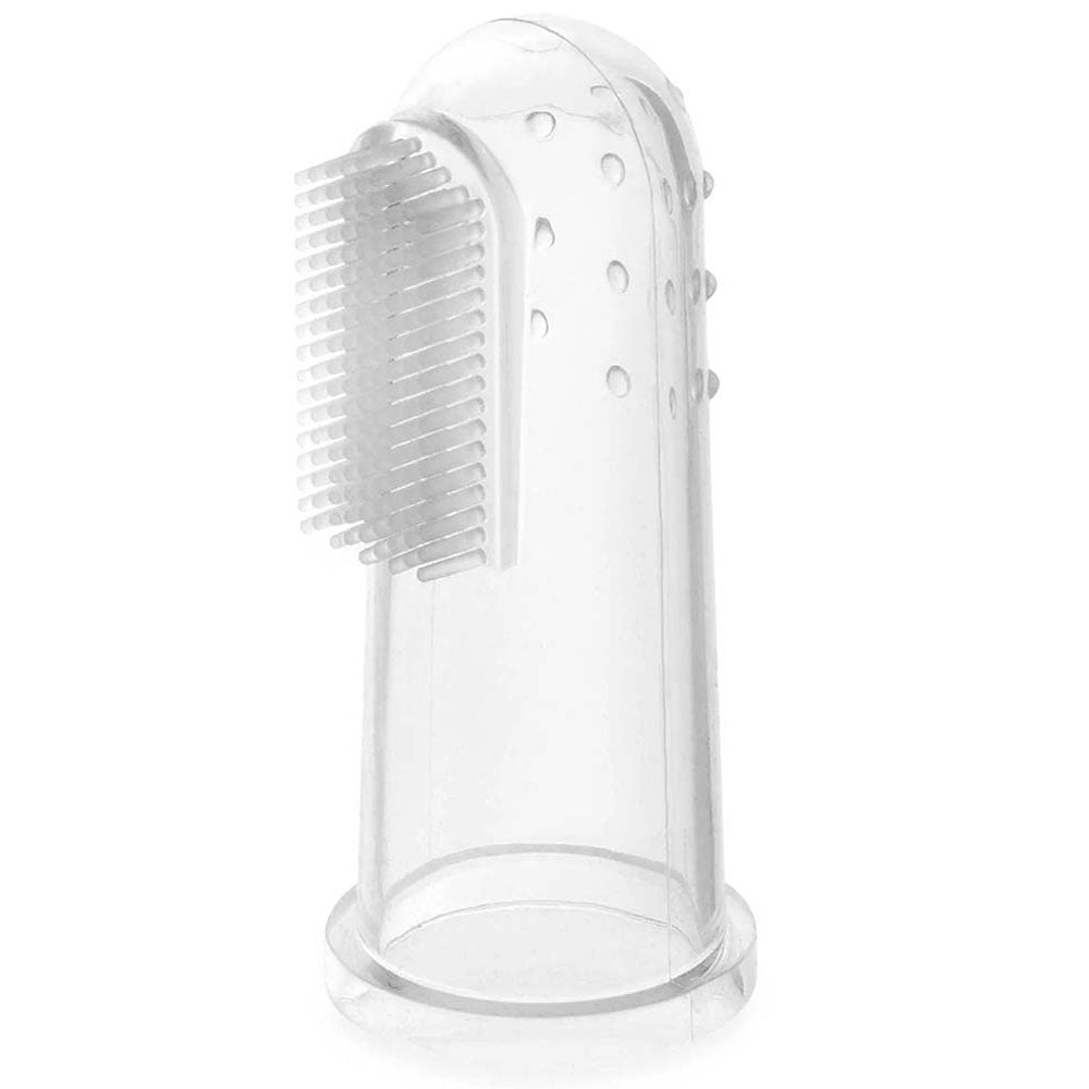 Moon Fingertip Baby Silicone Toothbrush With Soft Bristles For Infants  White
