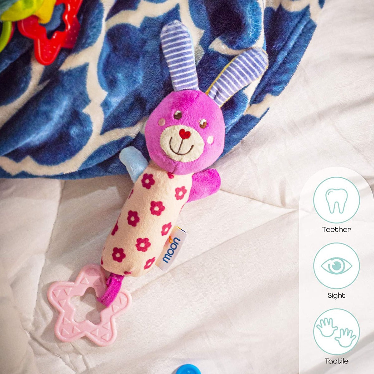 Moon Soft Rattle Toy Bunny