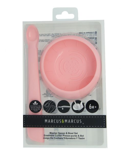 Marcus N Marcus  Masher Spoon & Bowl Set  Pink
