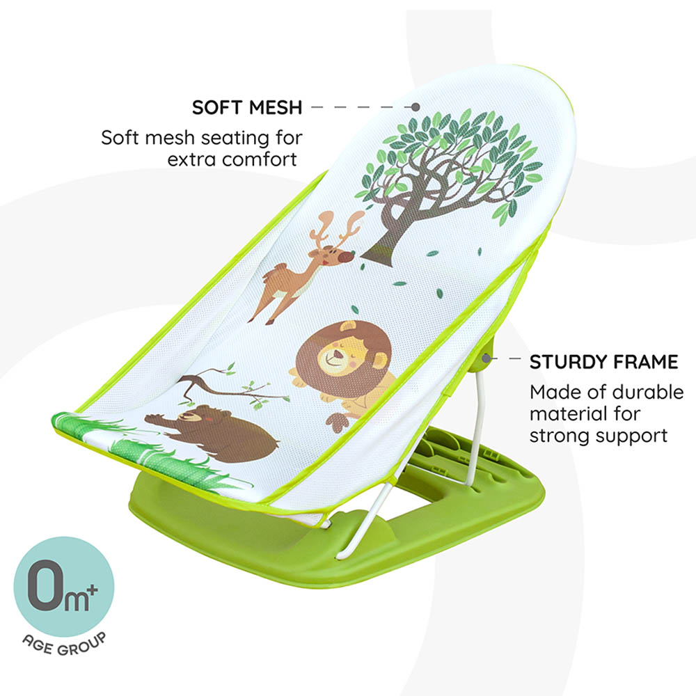 Moon Shower Me Baby Seat & Bather Green