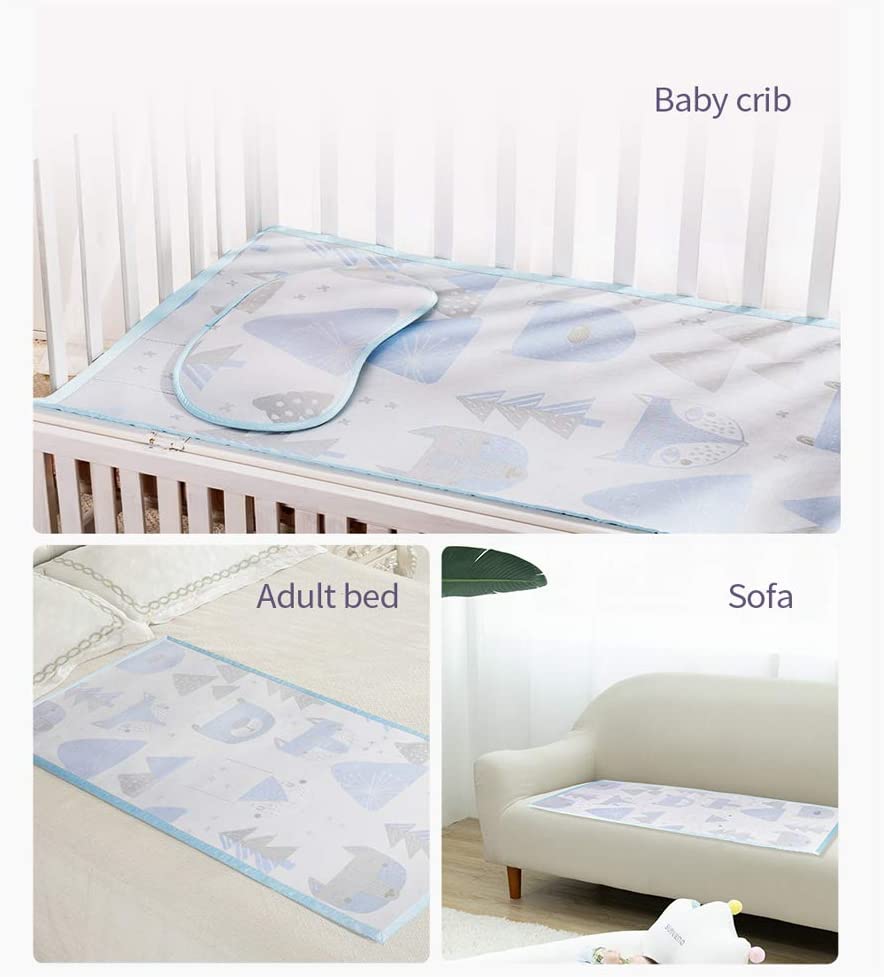 Sunveno Baby Mattress Protector Multipurpose Mat Blue L