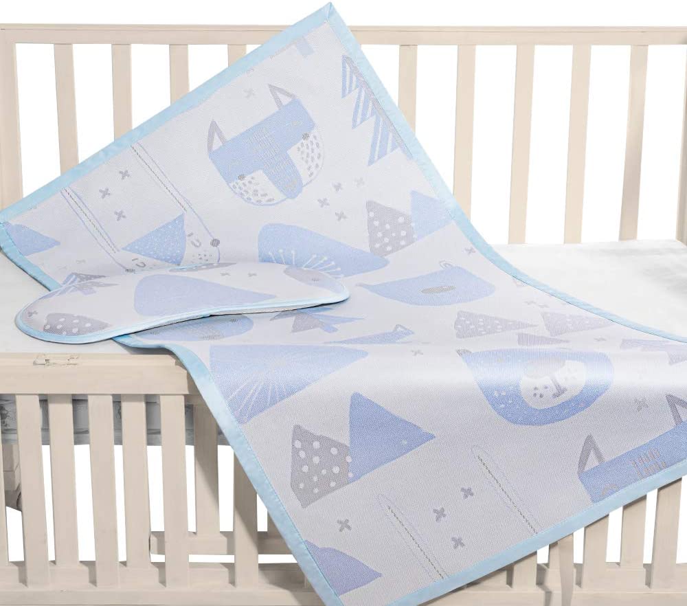 Sunveno Baby Mattress Protector Multipurpose Mat Blue L