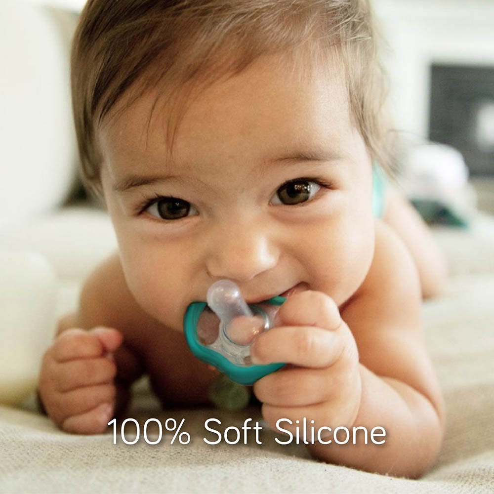 Nanobebe Flexy Pacifier 4 Pack     0 3M  Grey+Teal