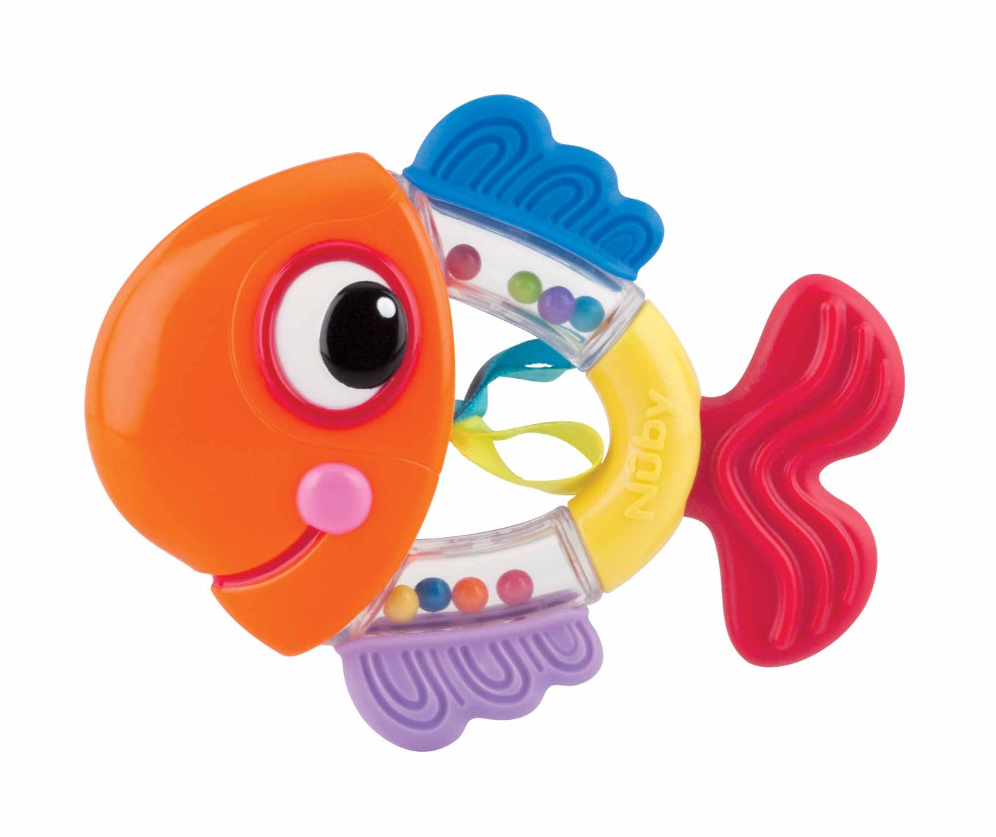 Nuby  Rattle Pals Teether Orange Fish