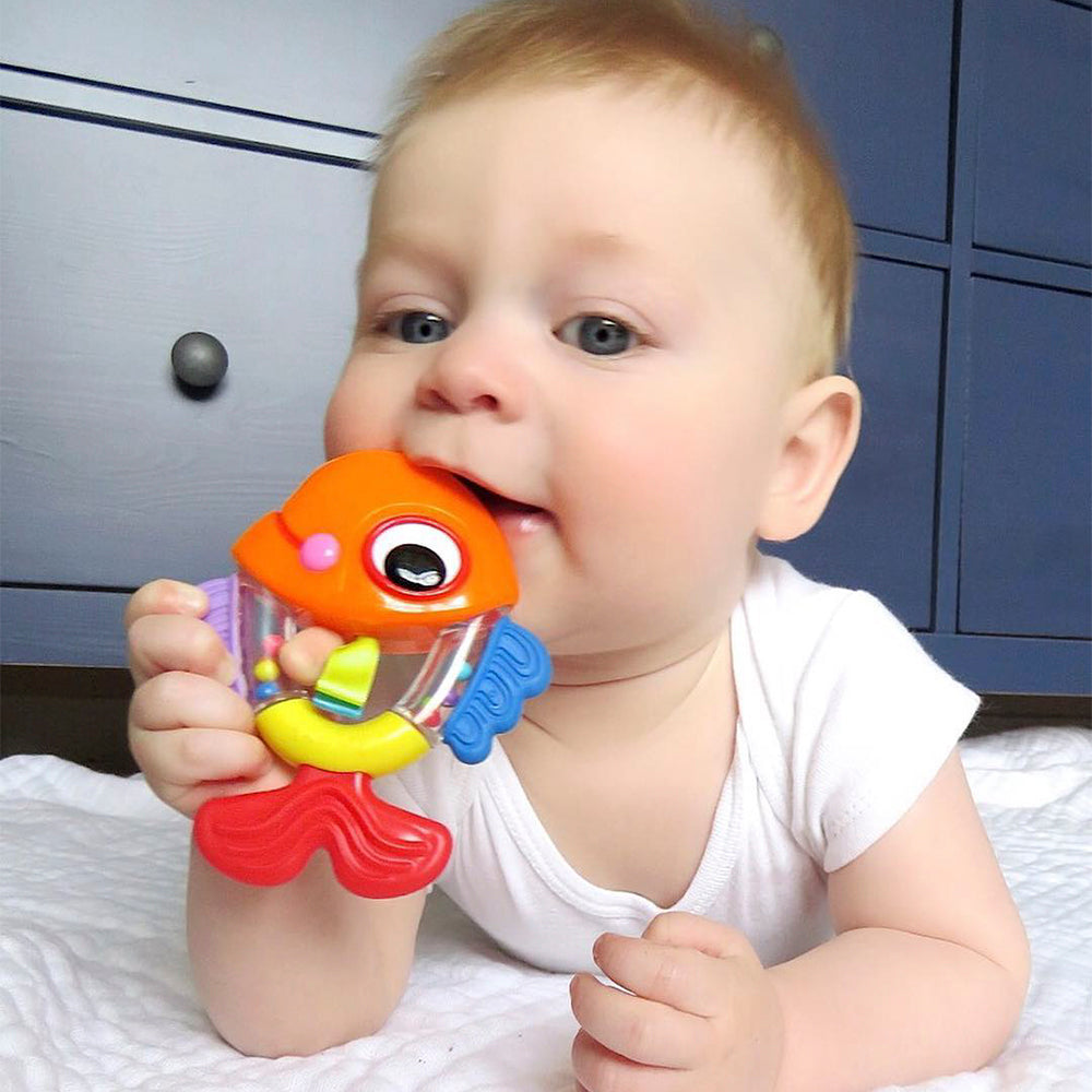 Nuby  Rattle Pals Teether Orange Fish
