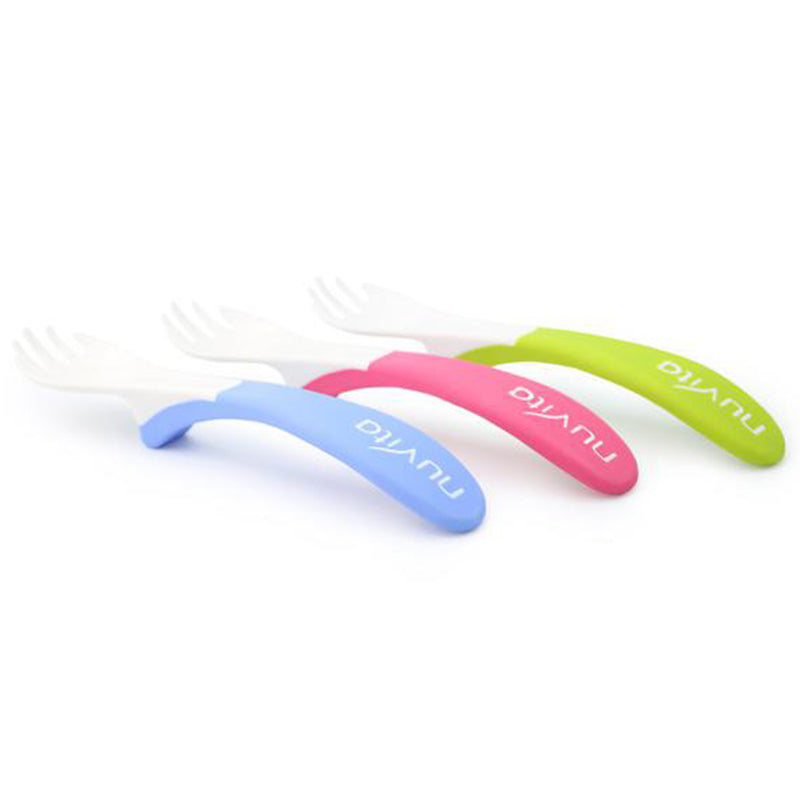 مجموعة نيفيتا ملعقة وشوكة بلاستيكية سهلة الأكل - 1