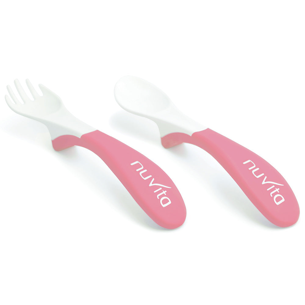 Nuvita Set Easy Eating Plastic Spoon And Fork - 2