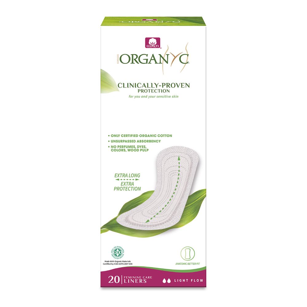 Organyc 100 Percent Organic Cotton Panty Liners Maxi 20pcs