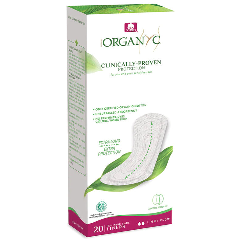 Organyc 100 Percent Organic Cotton Panty Liners Maxi 20pcs