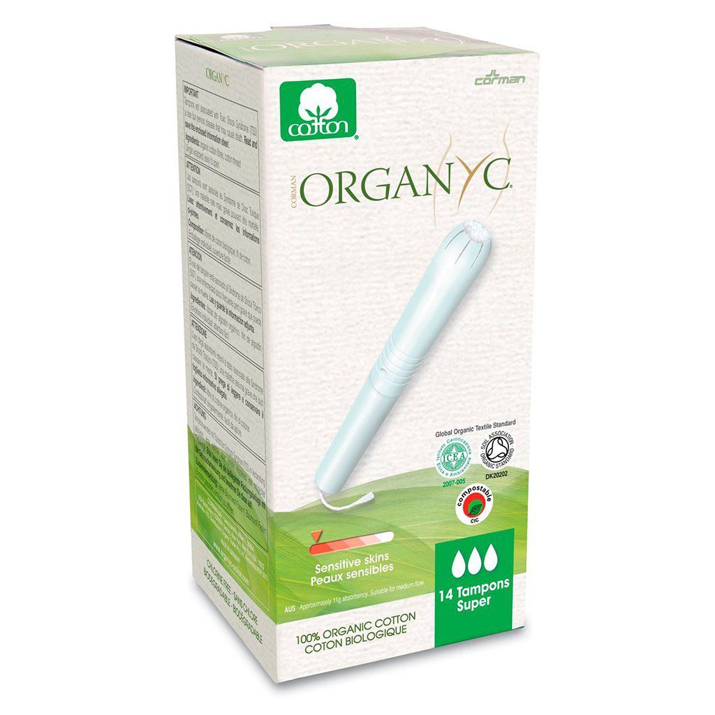 Organyc Organic Cotton Tampons with Applicator Super 14pcs