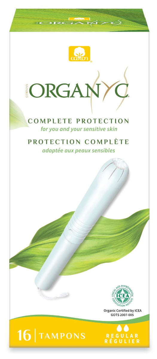 Organyc 100 Percent Organic Cotton Tampons With Cardboard Applicator Regular 16Pcs