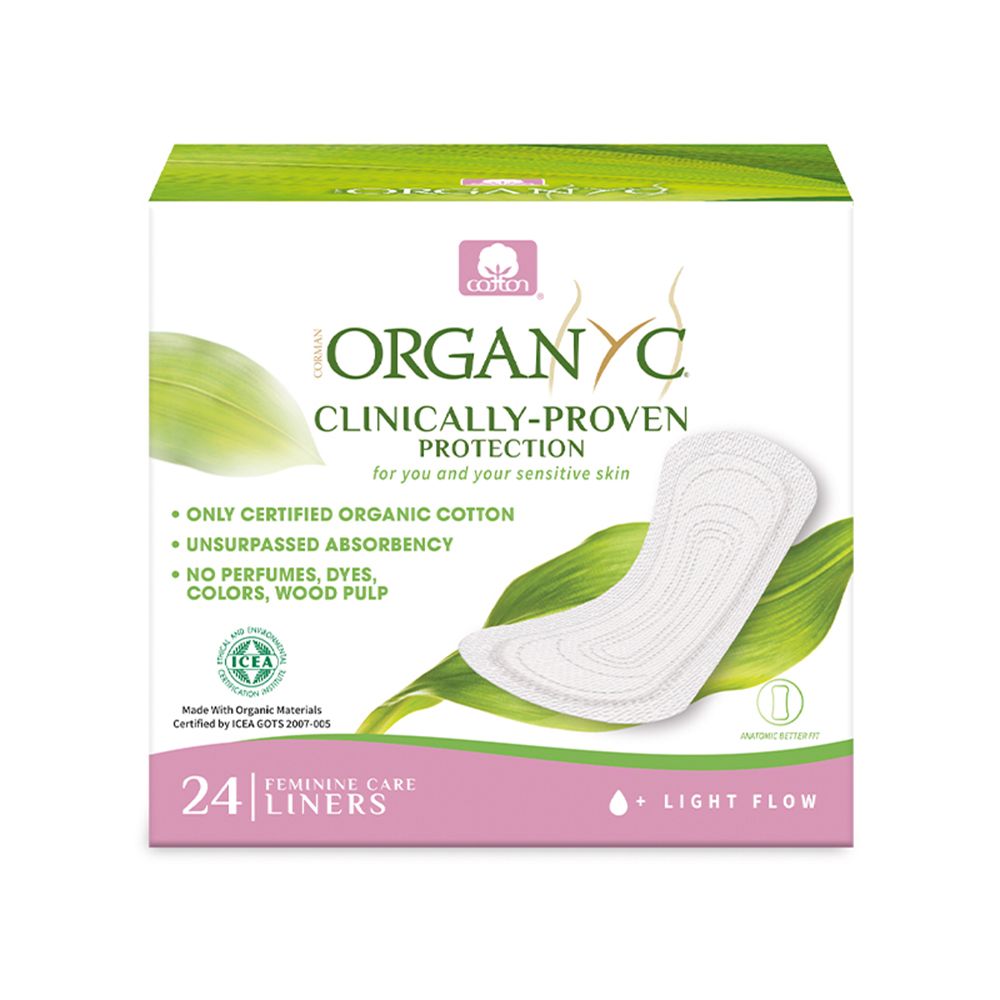 Organyc 100 Percent Organic Cotton Panty Liners Folded 24pcs