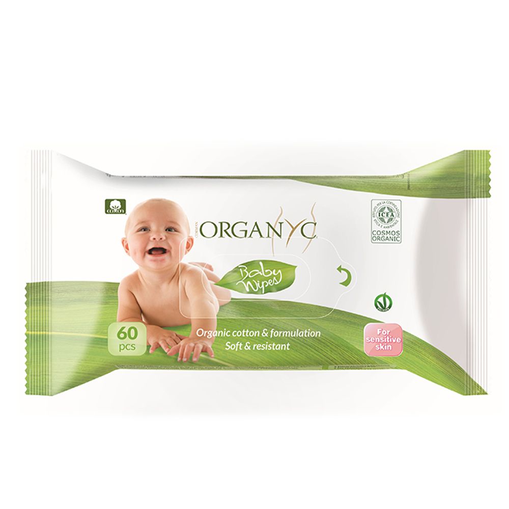 Organyc 100% Organic Cotton Baby Wipes 60Pcs