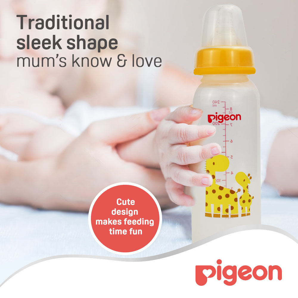 Pigeon Plastic Bottle Sn 240 Ml Animals