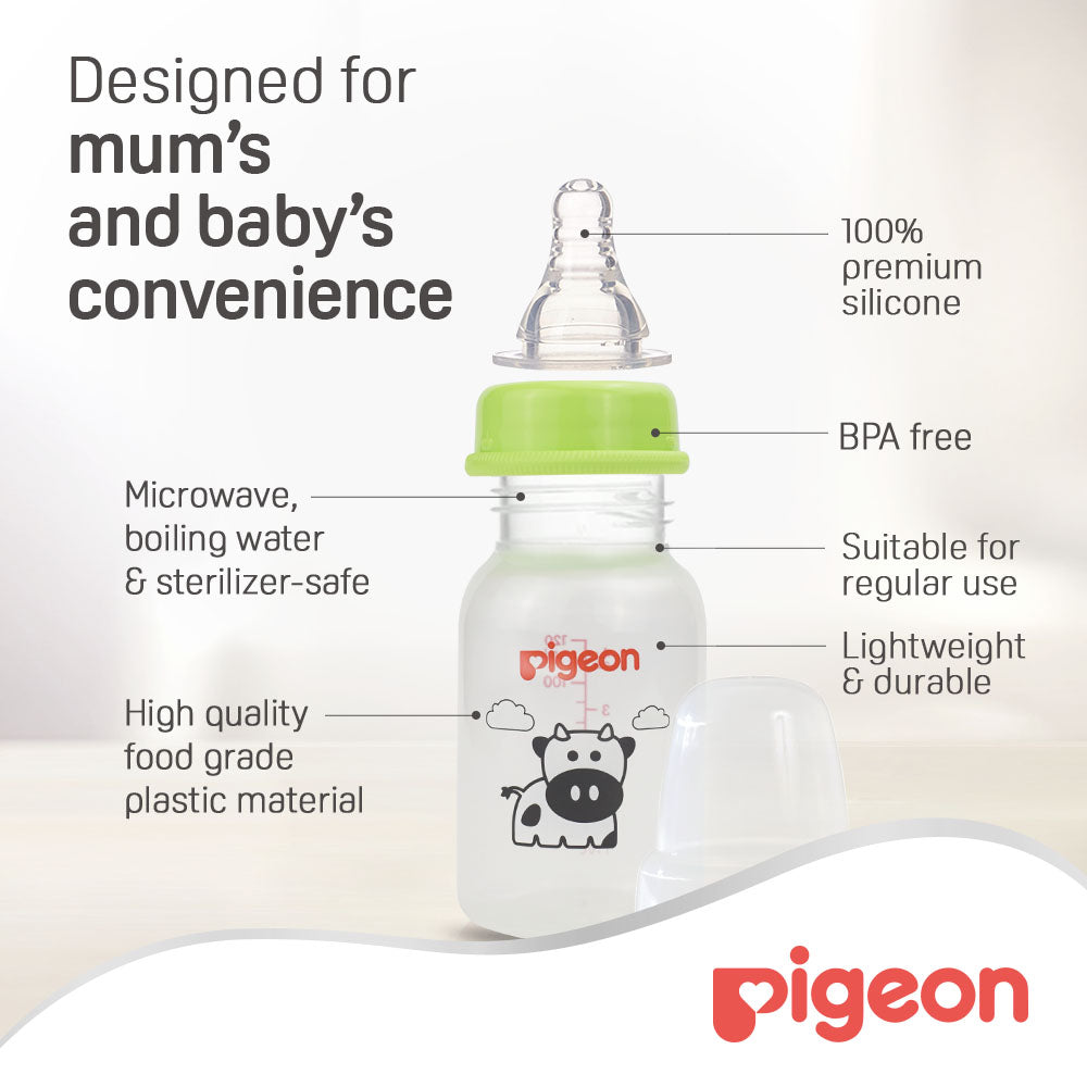 Pigeon Plastic Bottle Sn 120 Ml Animals