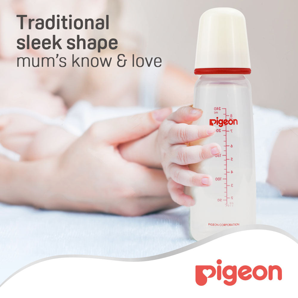 Pigeon Plastic Bottle Sn White 240 Ml