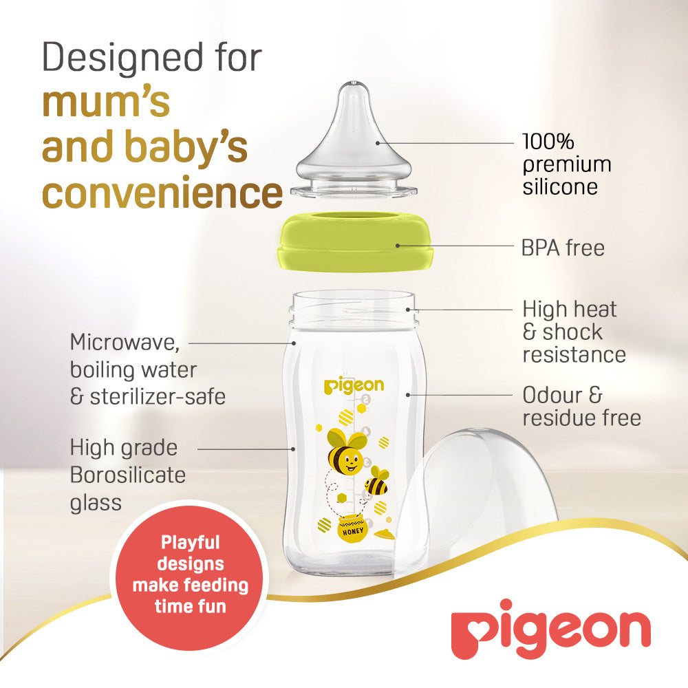 Pigeon Glass Bottle Wn Design  160 Ml