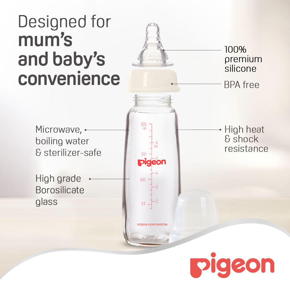Pigeon Glass Bottle Sn Clear 200 Ml