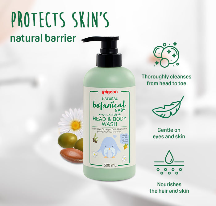 Pigeon Natural Botanical Skincare Head & Body Wash 500ml