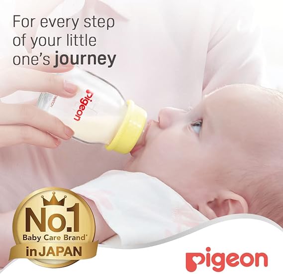 Pigeon Glass Baby Bottle 50ml White