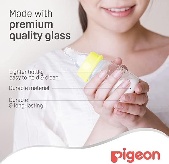 Pigeon Glass Baby Bottle 50ml White