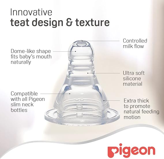 Pigeon Glass Baby Bottle 50ml White