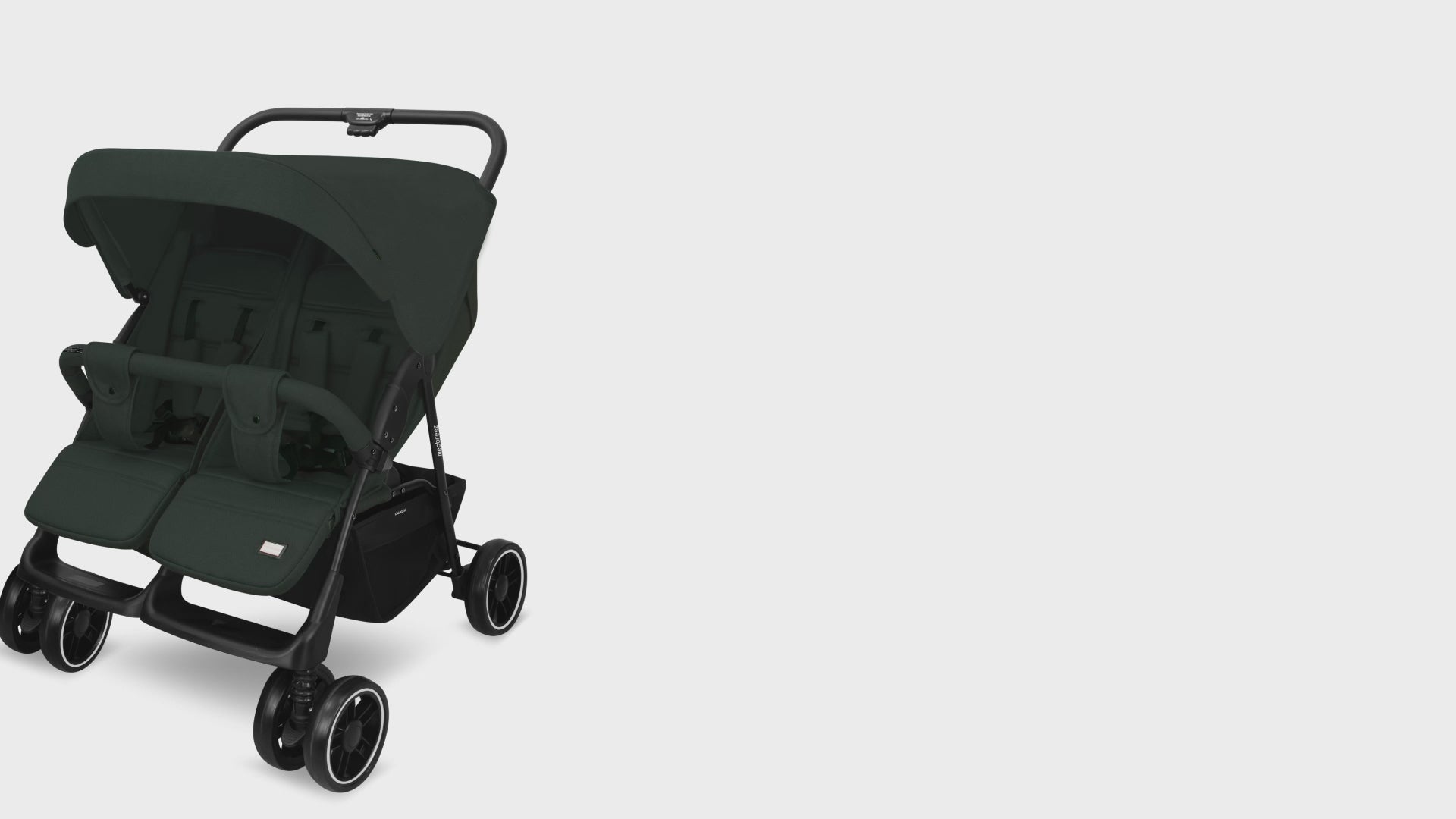 Neobreez Duadx Double Compact Twin Stroller Black