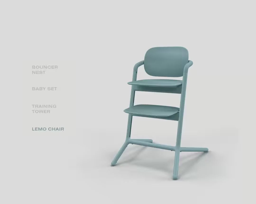 كرسي Cybex Lemo The Forever باللون الرمادي السويدي والرمادي المتوسط