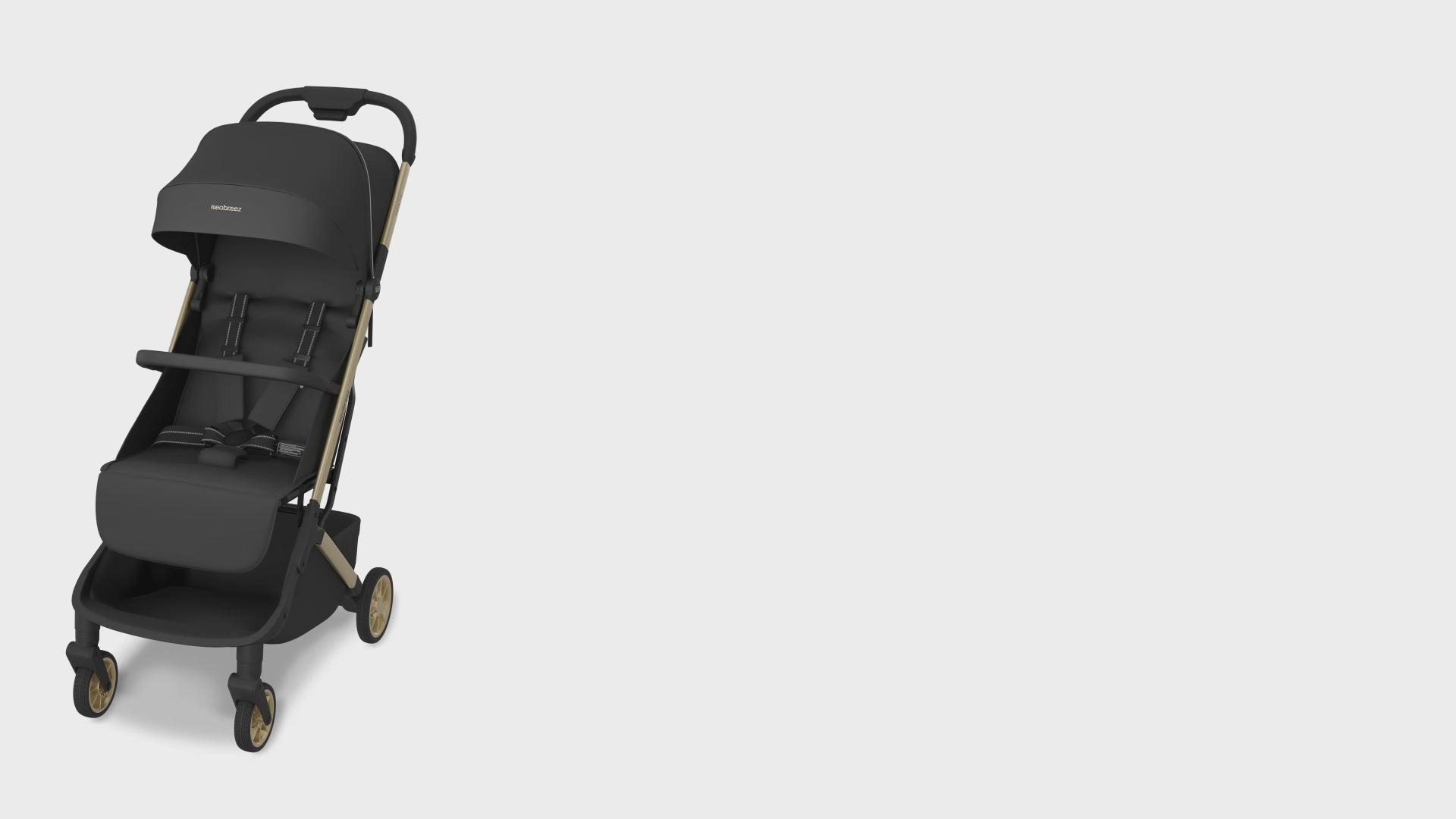 Neobreez Neolite Ultra Lightweight Cabin Size Travel Stroller Grey/Black