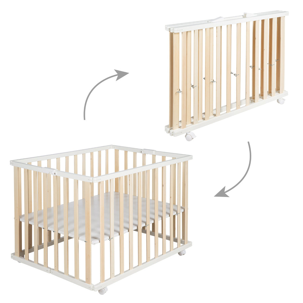 Roba Wooden Foldable Playpen Natural