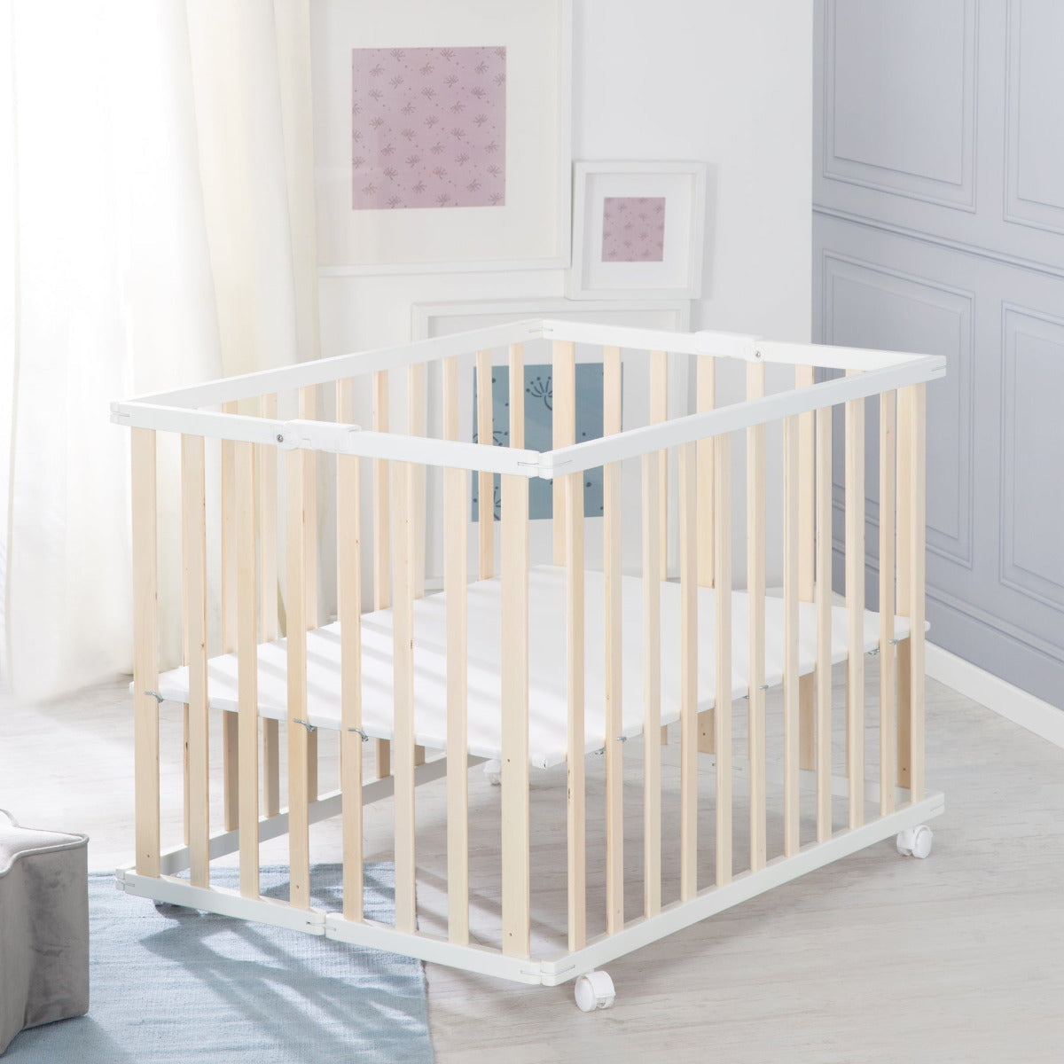 Roba Wooden Foldable Playpen Natural