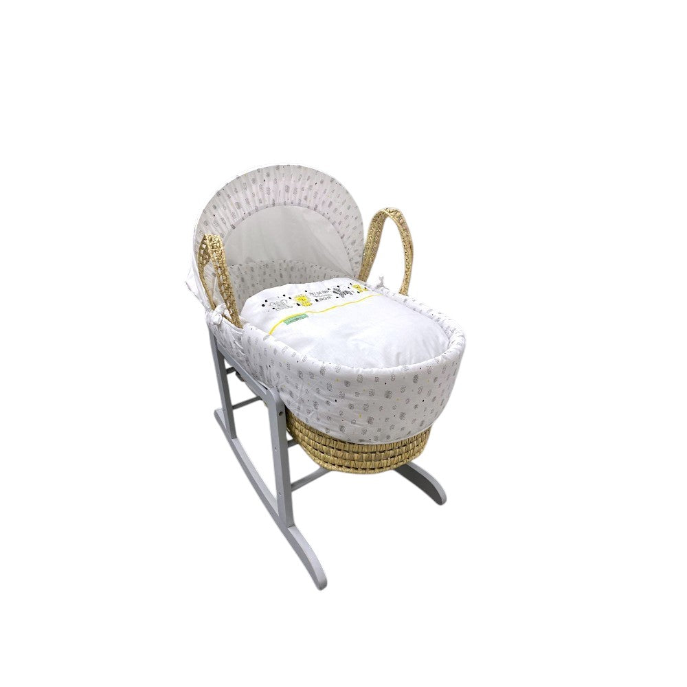 Kinder Valley Safari Moses Basket with Grey Rocking Stand
