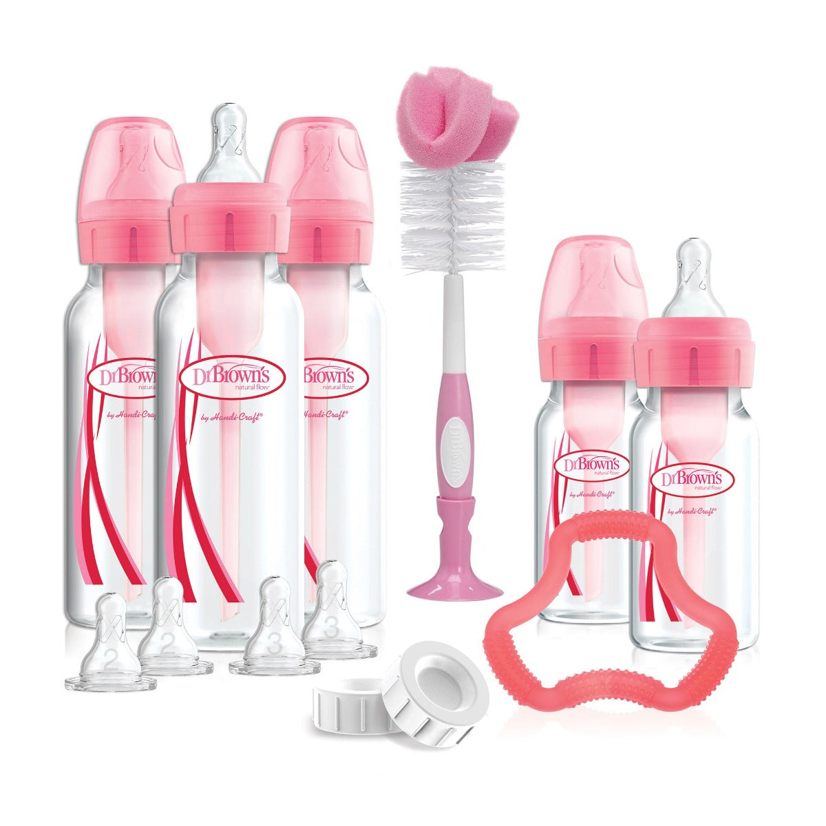 Dr Browns Narrow-Neck Bottle Pink Gift Set