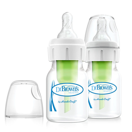 Dr.Browns 2 Oz/60 Ml Pp Narrow Options+ Bottle  2 Pack W/ Preemie Nipple
