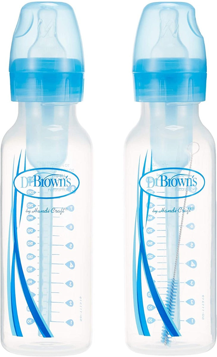 Dr.Browns 8 Oz/250 Ml Pp Narrow Options+ Bottle Blue  2 Pack