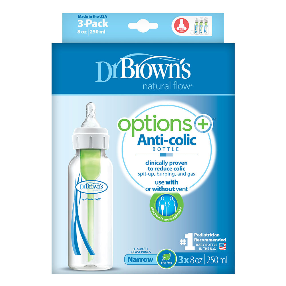 Dr.Browns 8 Oz/250 Ml Pp Narrow Options+ Bottle  3 Pack