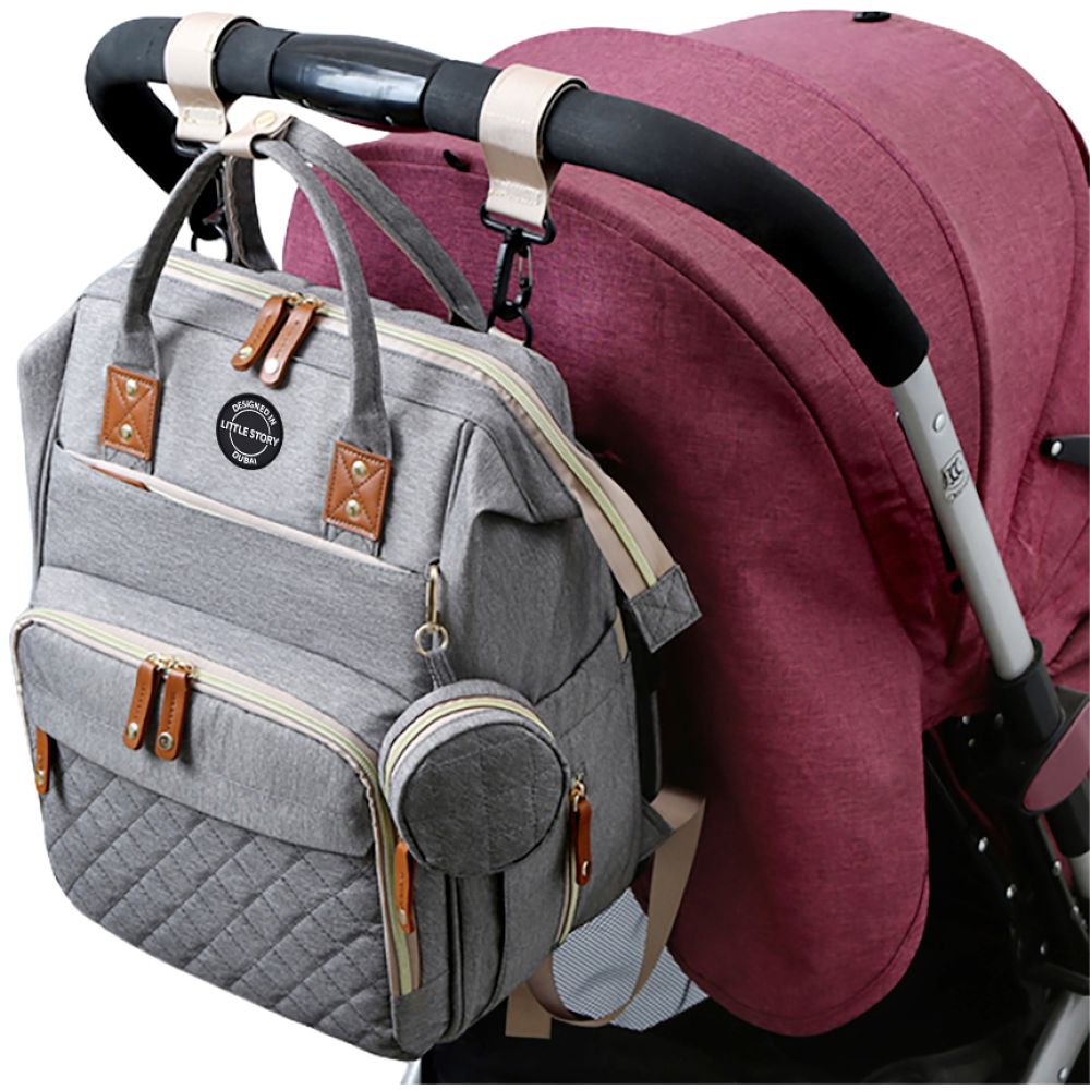 Little Story Diaper Bag W/T Pacifier Pouch - Grey