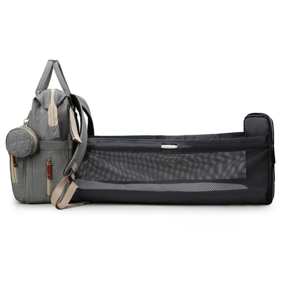 Little Story Diaper Bag W/T Pacifier Pouch - Grey