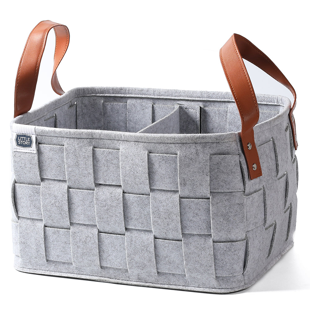 Little Story Multi-Purpose/Laundry Caddy Basket Felt - Grey